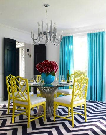 I adored the yellow and turquoise 
